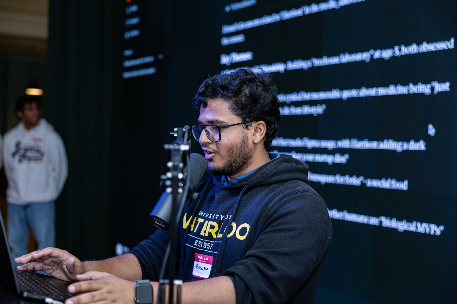 Award ceremony moment celebrating winners at TRAE Hackathon in San Francisco by JY Studio