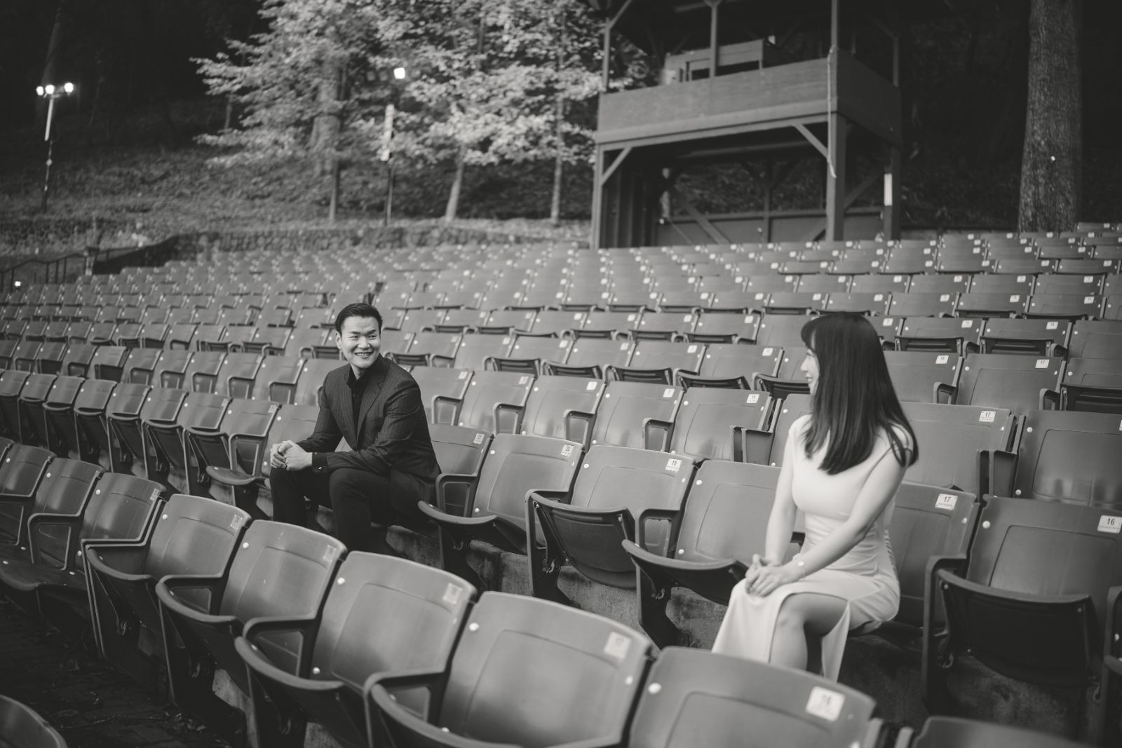 Couple in a loving embrace at Montalvo Arts Center surrounded by nature by SlowMo Studio