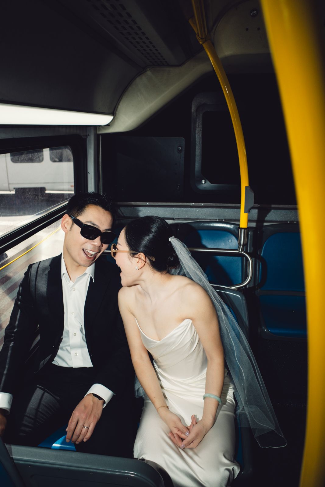 Romantic engagement session capturing genuine love in New York City by SlowMo Studio