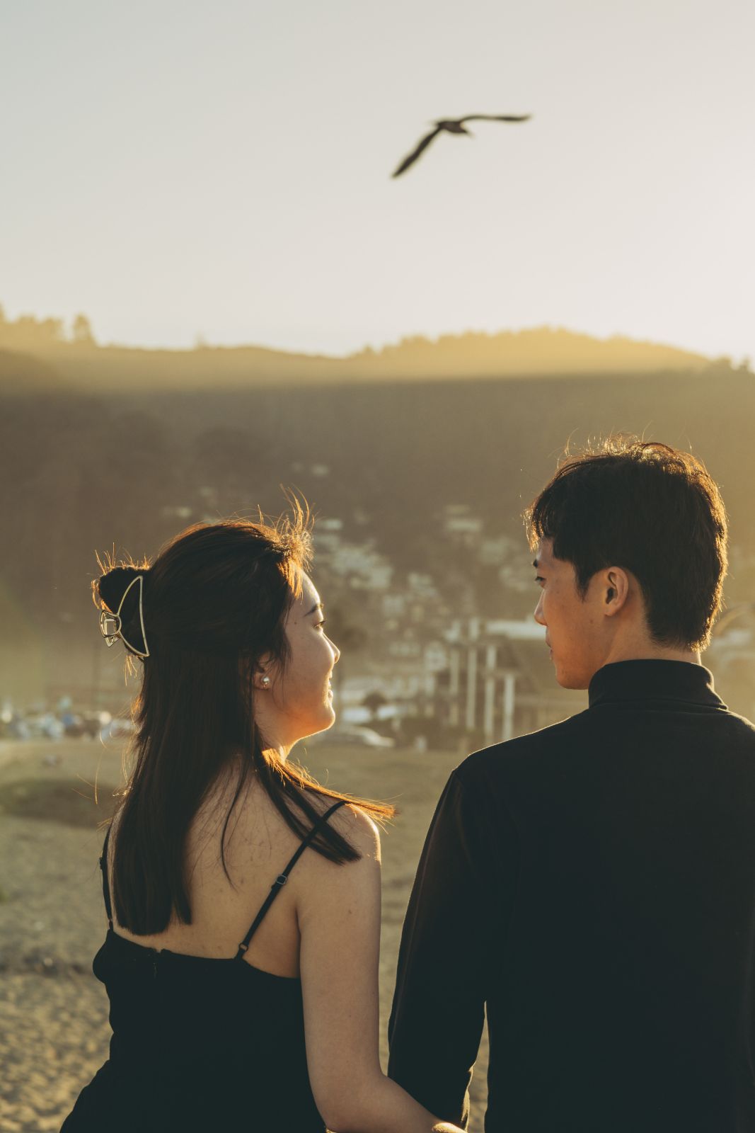 Best Bay Area couple photographer for cinematic urban engagement sessions